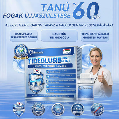 🦷𝐆𝐥𝐢𝐦𝐦𝐞𝐫𝐥𝐲® Tideglusib Fog & íny Javító mikrotűs tapasz | Fejlett őssejt-aktiváló fogcsíkok (újjáépíti a fogzománcot és a dentint • erősíti az ínyt • megszünteti a fogkövet és a szagokat • megállítja a fogérzékenységet))