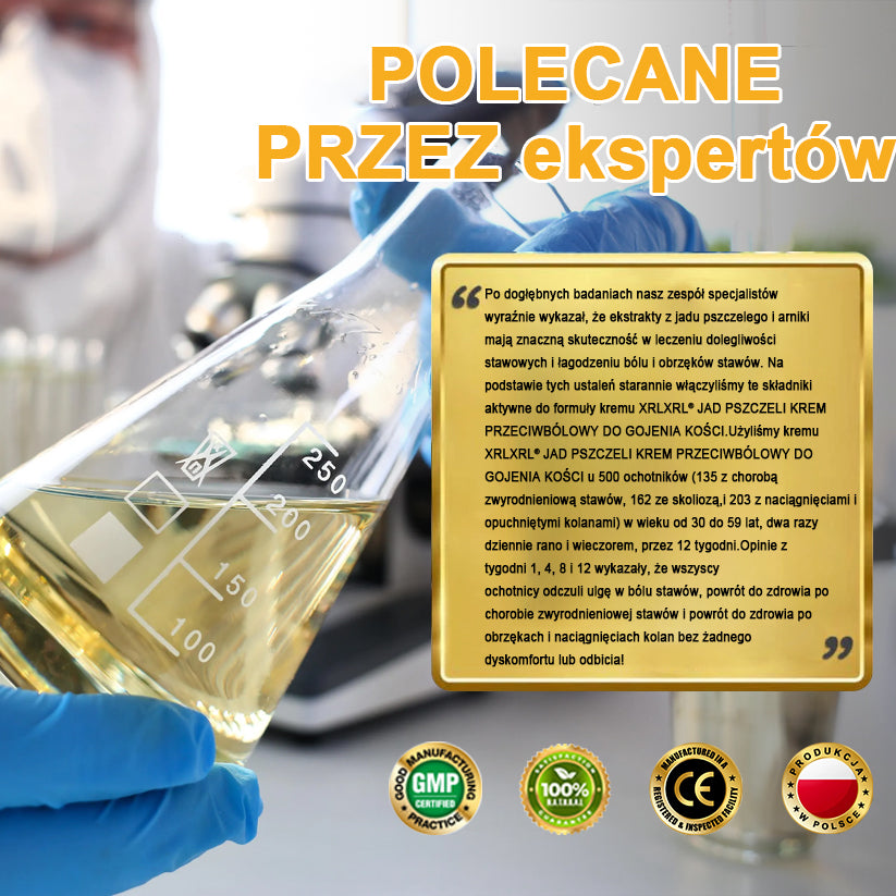 Oficjalny sklep: 🥇XRLXRL® Krem z jadem pszczelim o natychmiastowym, wyjątkowo silnym działaniu przeciwbólowym – (Łagodzi ból związany z zapaleniem stawów, bólem mięśni i pleców oraz dolegliwościami kolan, barków, bioder, nadgarstków i dłoni)