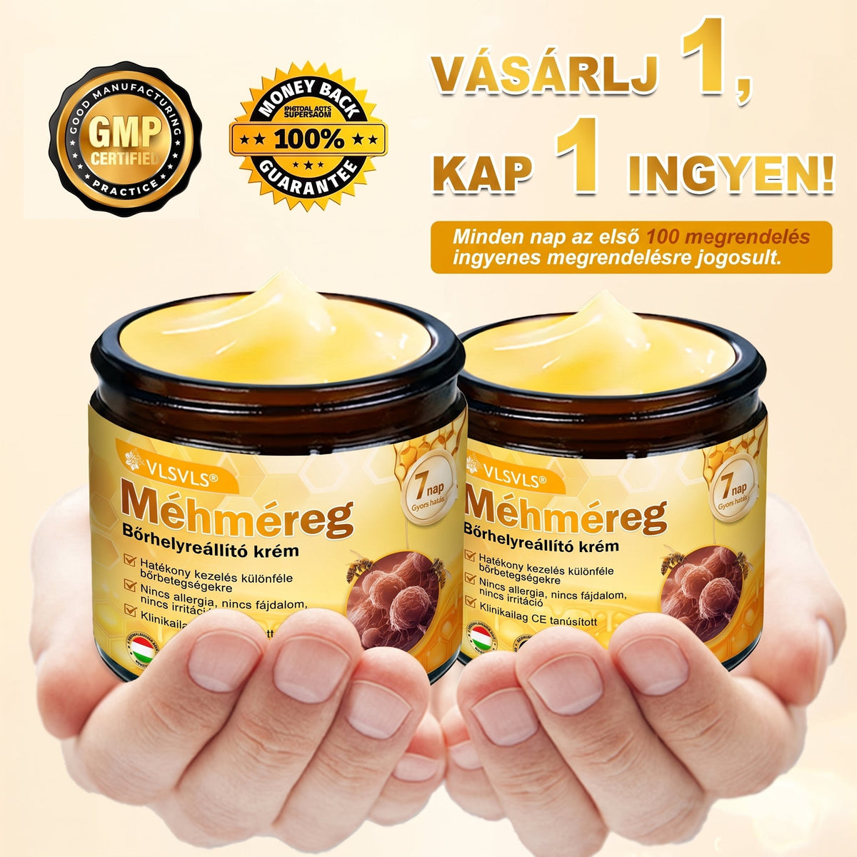 🔹 𝑽𝙇𝙎𝑽𝑳𝑺® Méhméreg Bőr Helyreállító Krém (🎉🎉CE Tanúsítvány)