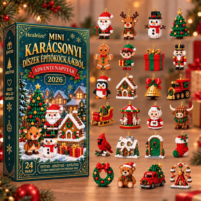🎄🎄Healrize® Adventní kalendář s 24 vánočními mini ozdobami z kostiček