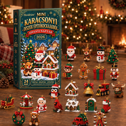 🎄🎄Healrize® Adventní kalendář s 24 vánočními mini ozdobami z kostiček