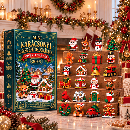 🎄🎄Healrize® Adventní kalendář s 24 vánočními mini ozdobami z kostiček